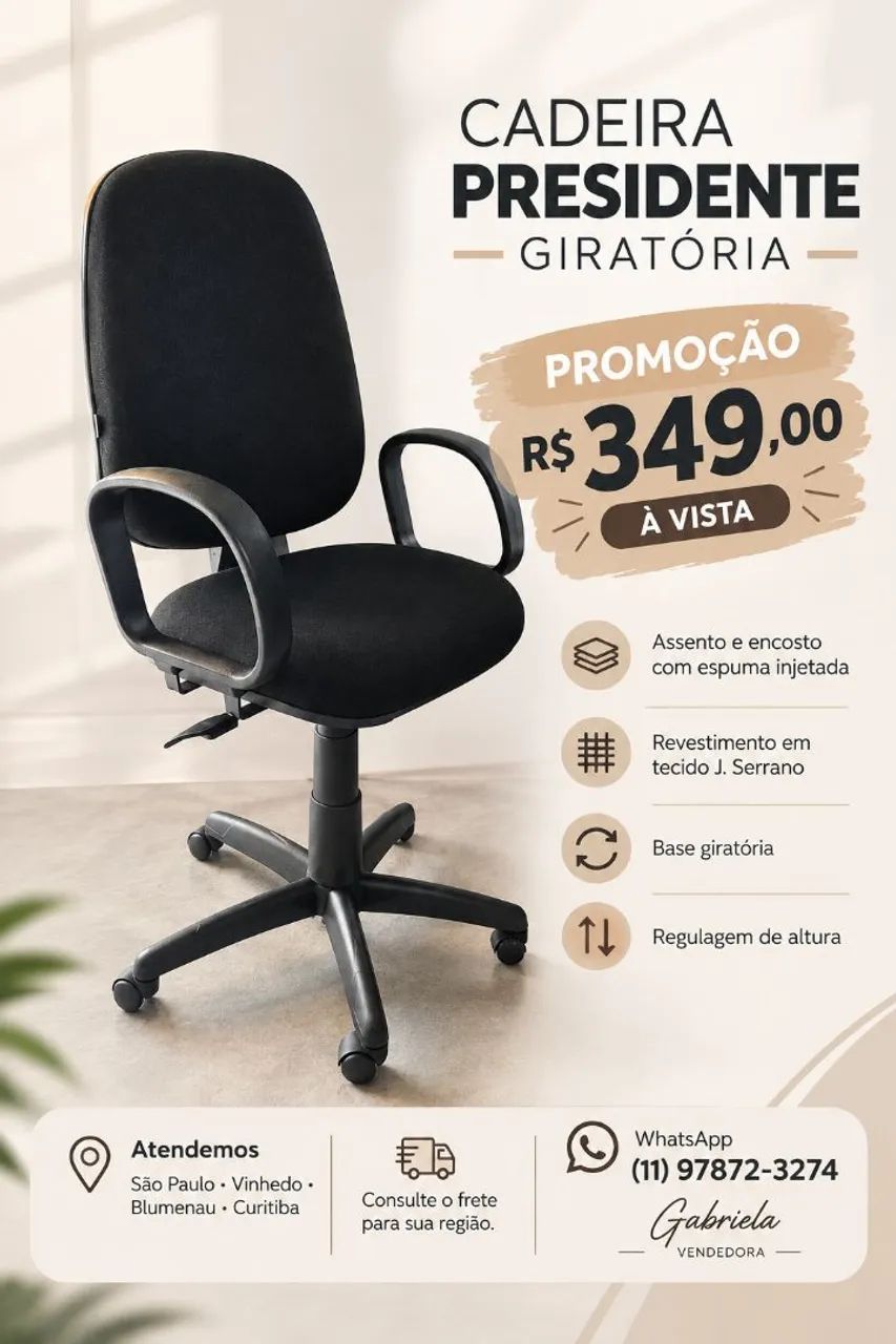 CADEIRA PRESIDENTE Giratória 