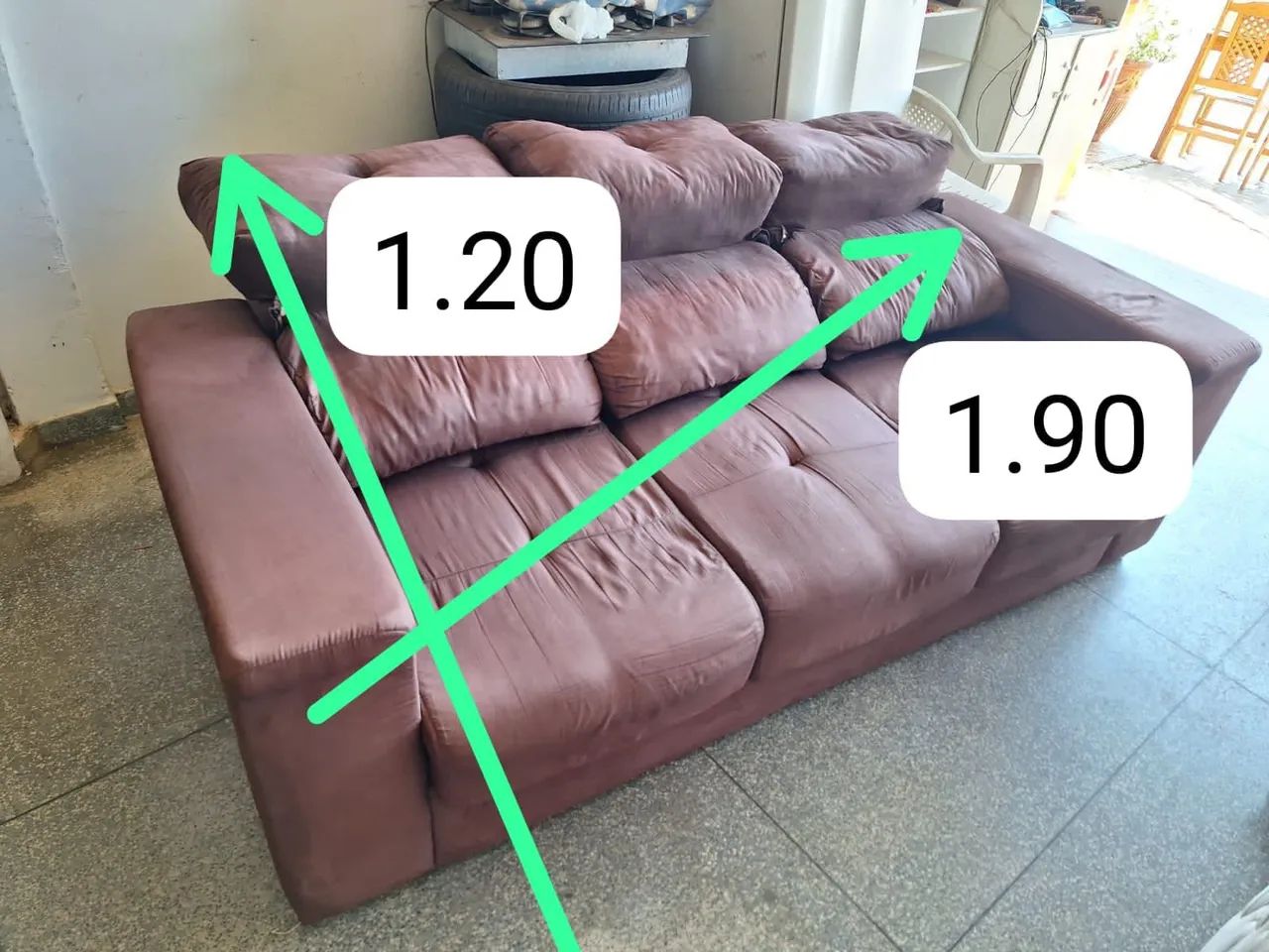 Sofá de 3 lugares retrátil e reclinável higienizado  - Foto 5