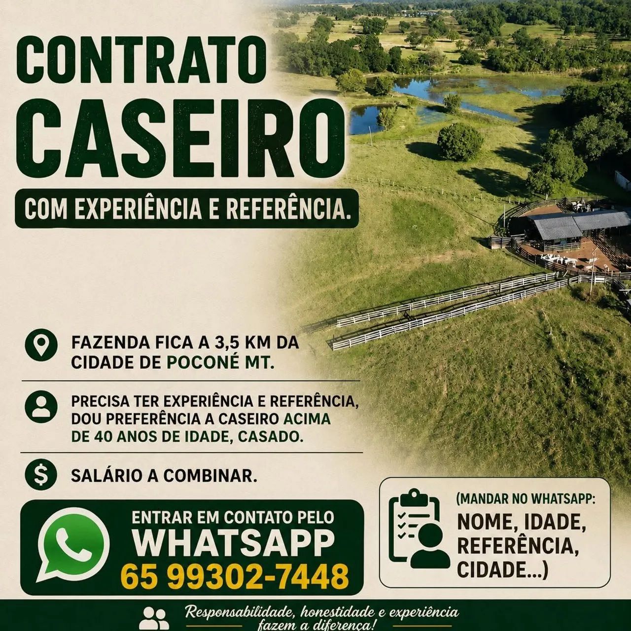 Caseiro com experiência 