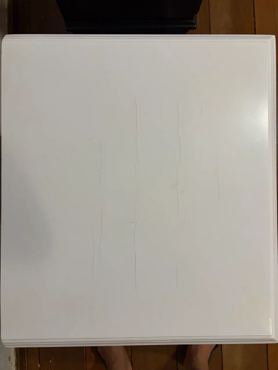 Mesa de Cabeceira Antiguidade -  Restaurado Laqueado de Branco - Foto 5