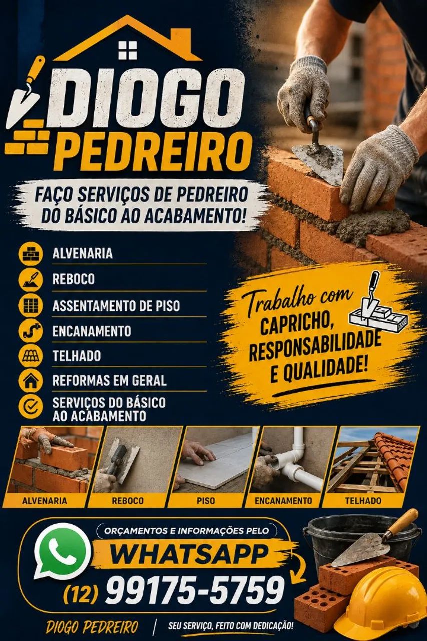 Faço serviço de Pedreiro 