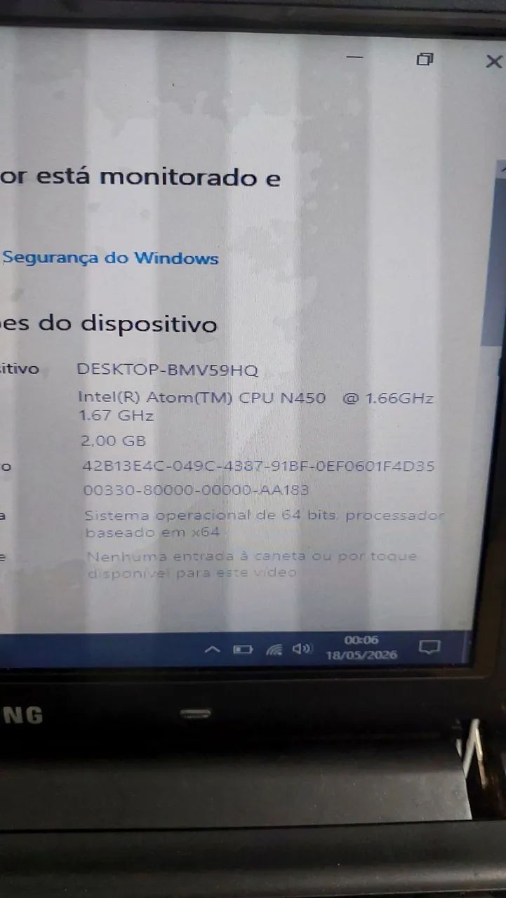 Netbook Samsung (Detalhe no teclado) - Foto 2