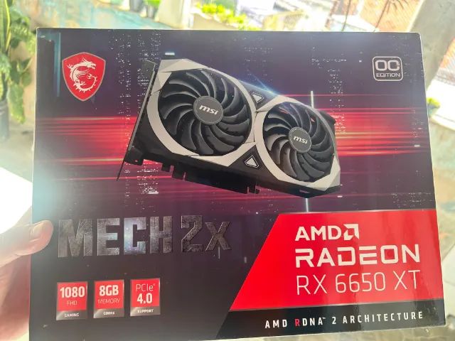 Placa de Vídeo AMD MSI RX 6650 XT 8GB - Excelente Estado / Com Caixa Original - Foto 5