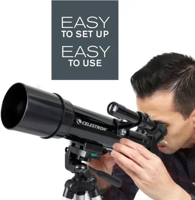 Telescópio Refrator Celestron Travel Scope 60 C/acessórios Preto - Foto 4
