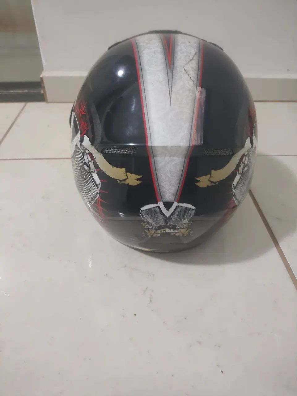 Capacete LS2 número 58 com vizeira escura  - Foto 4