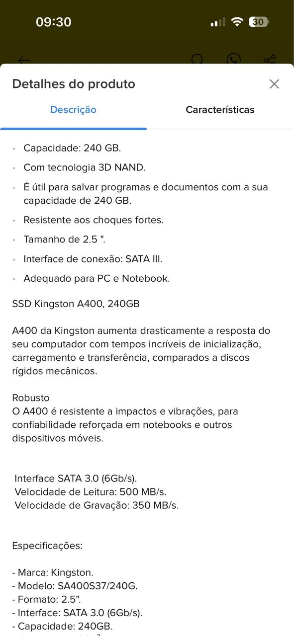 SSD 240 GB KINGSTON  - Foto 3