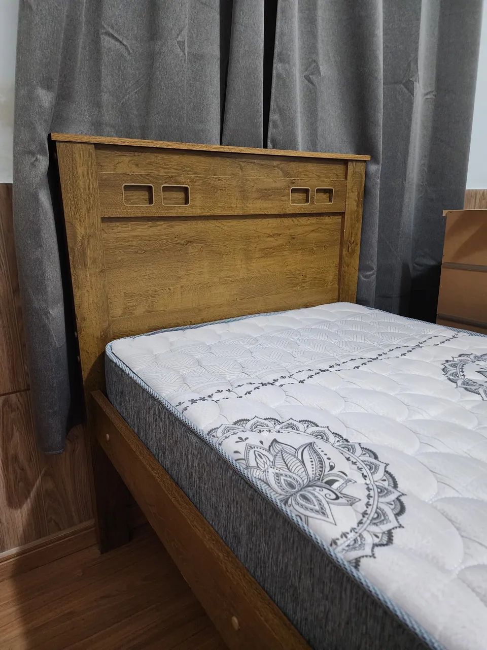 Cama de Solteiro + Colchão de Espuma D33 Polar - Foto 2
