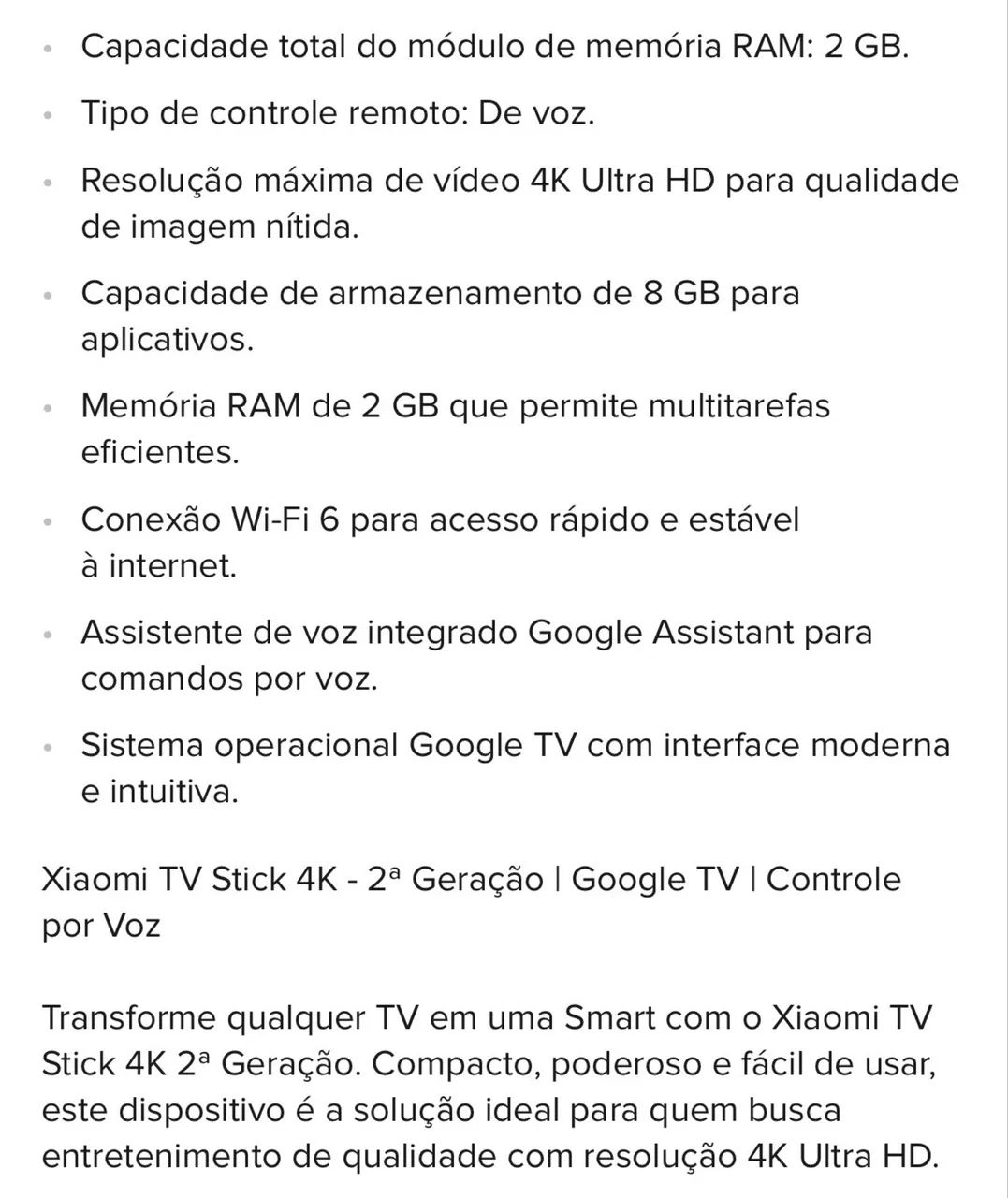 NOVO - Xiaomi stick 4k - 2geracao - Foto 2