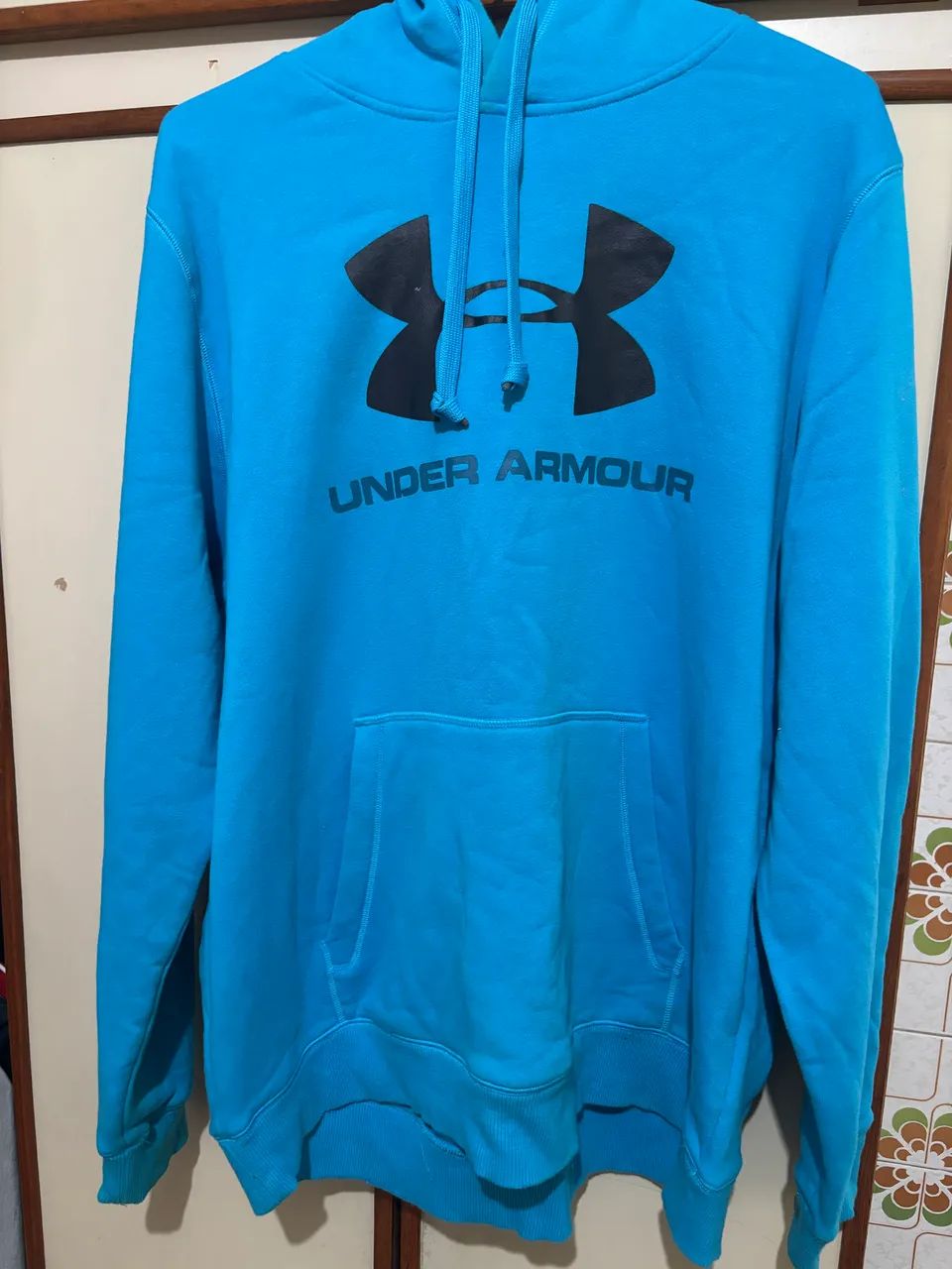 Blusa Azul Moletom Under Armour - Foto 5