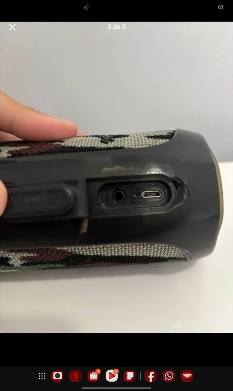 JBL Flip 4 Original Camuflada Squad Caixa de Som Bluetooth - Foto 3
