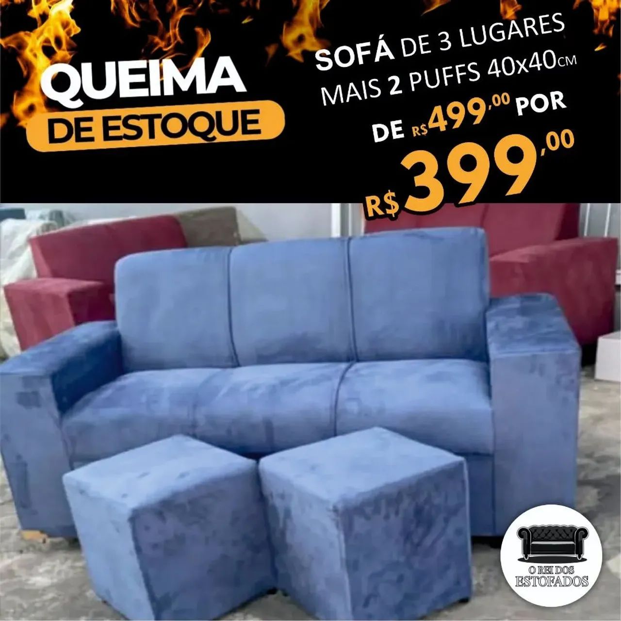 Sofá de três lugares  - Foto 3