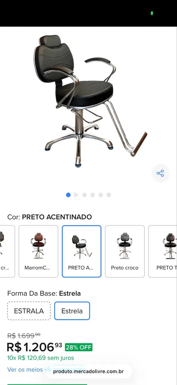 Cadeira para Salão ou barbeiro.  - Foto 5