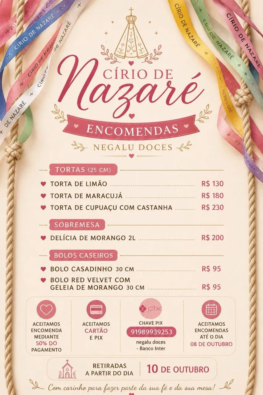 Encomendas Cirio - Negalu Doces