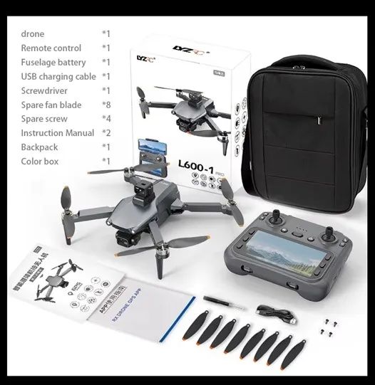 Drone L600-1 Pro Max, Controle com Tela, GPS, Gimbal de 3 Eixos - Foto 5