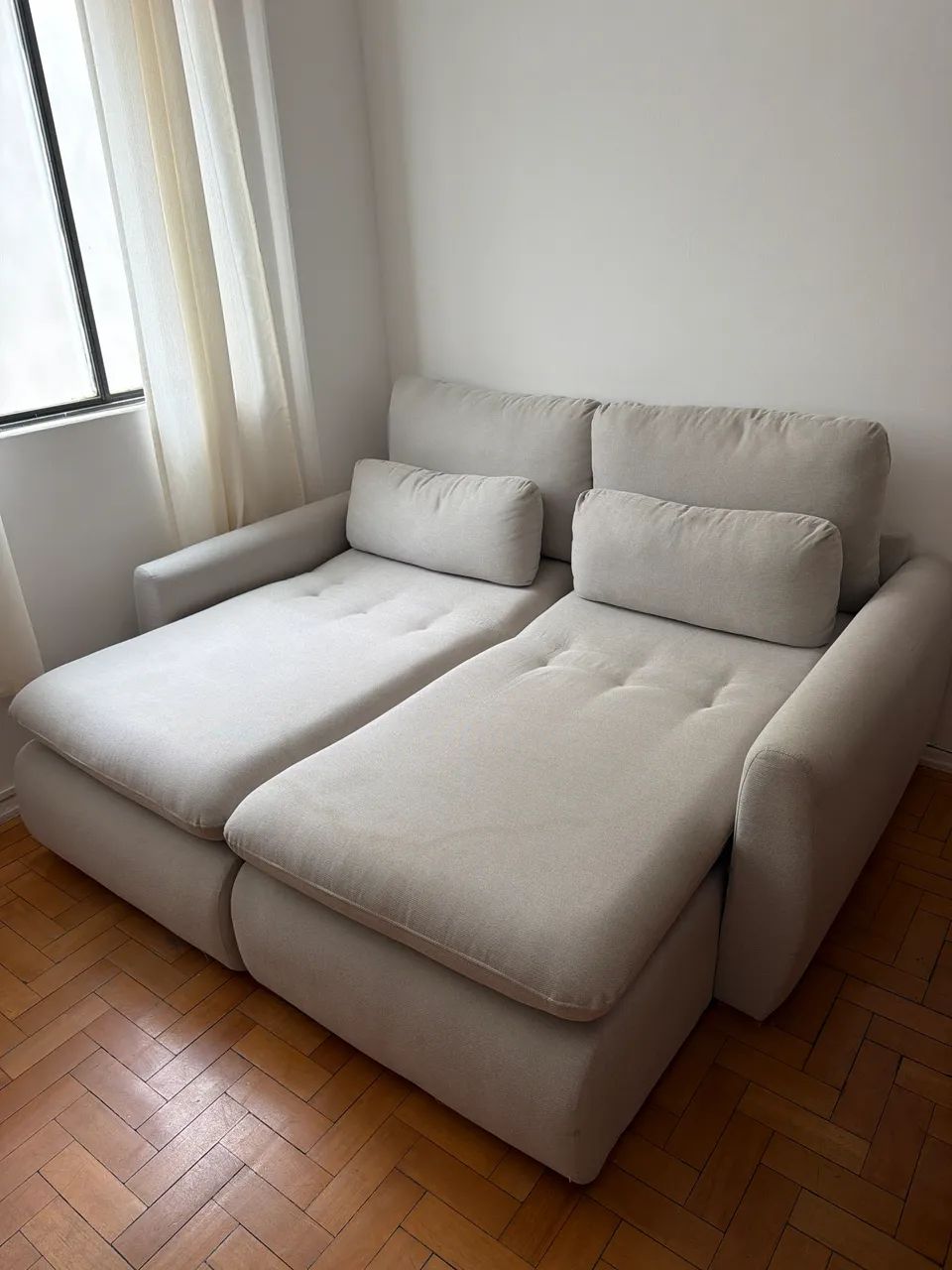 sofá retrátil cinza - Foto 2
