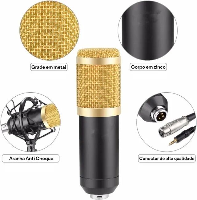 Kit Completo Microfone Bm-800 EJZ + Suporte E Phantom Power - Foto 2