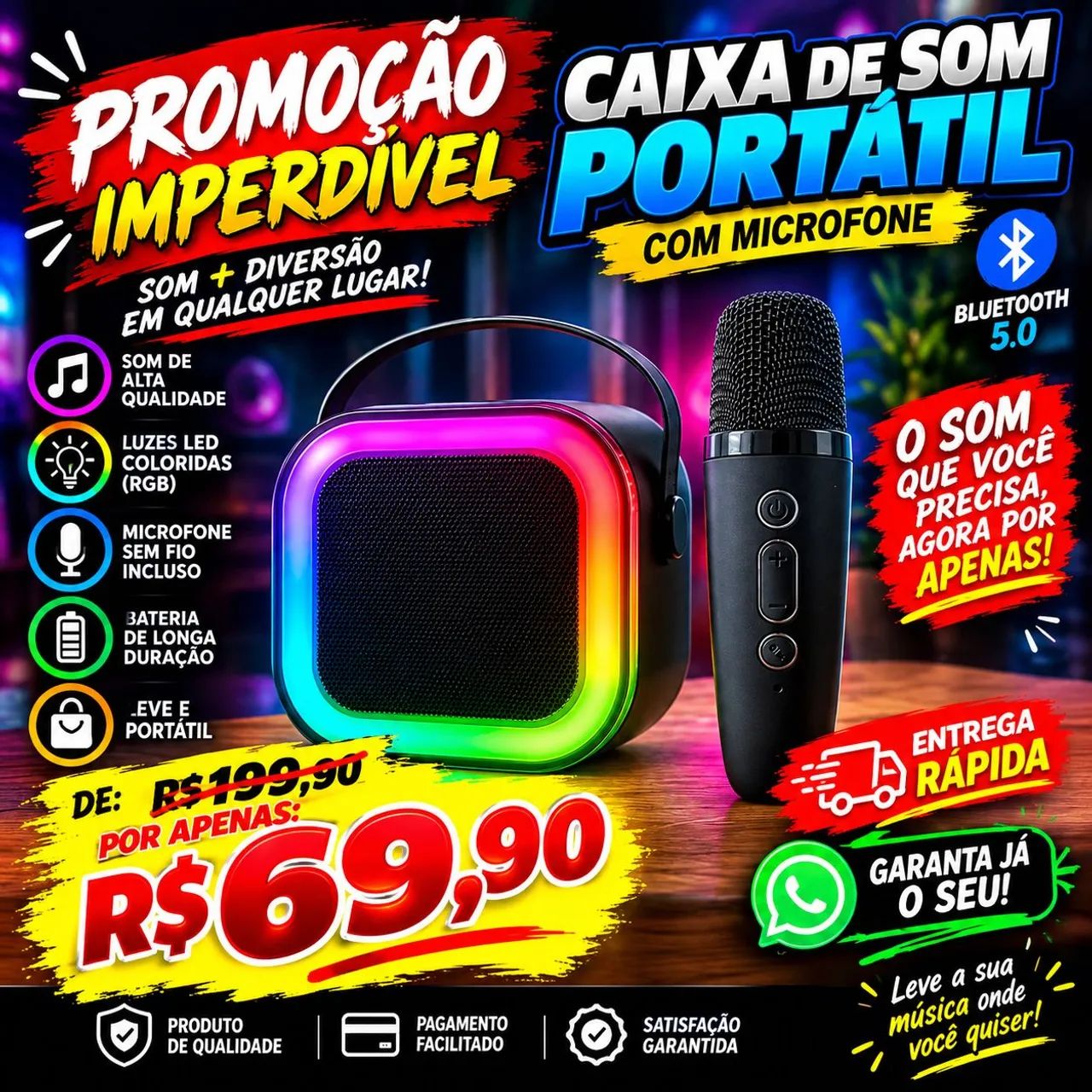 Caixa de som portátil k12