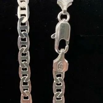 Pulseira e cordão de prata - Foto 2