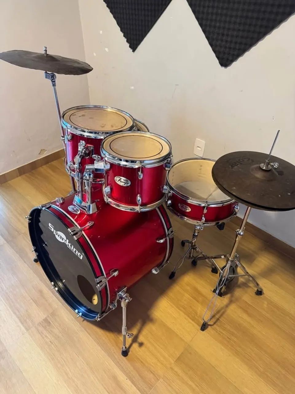 BATERIA COMPLETA COM PRATOS - Foto 2