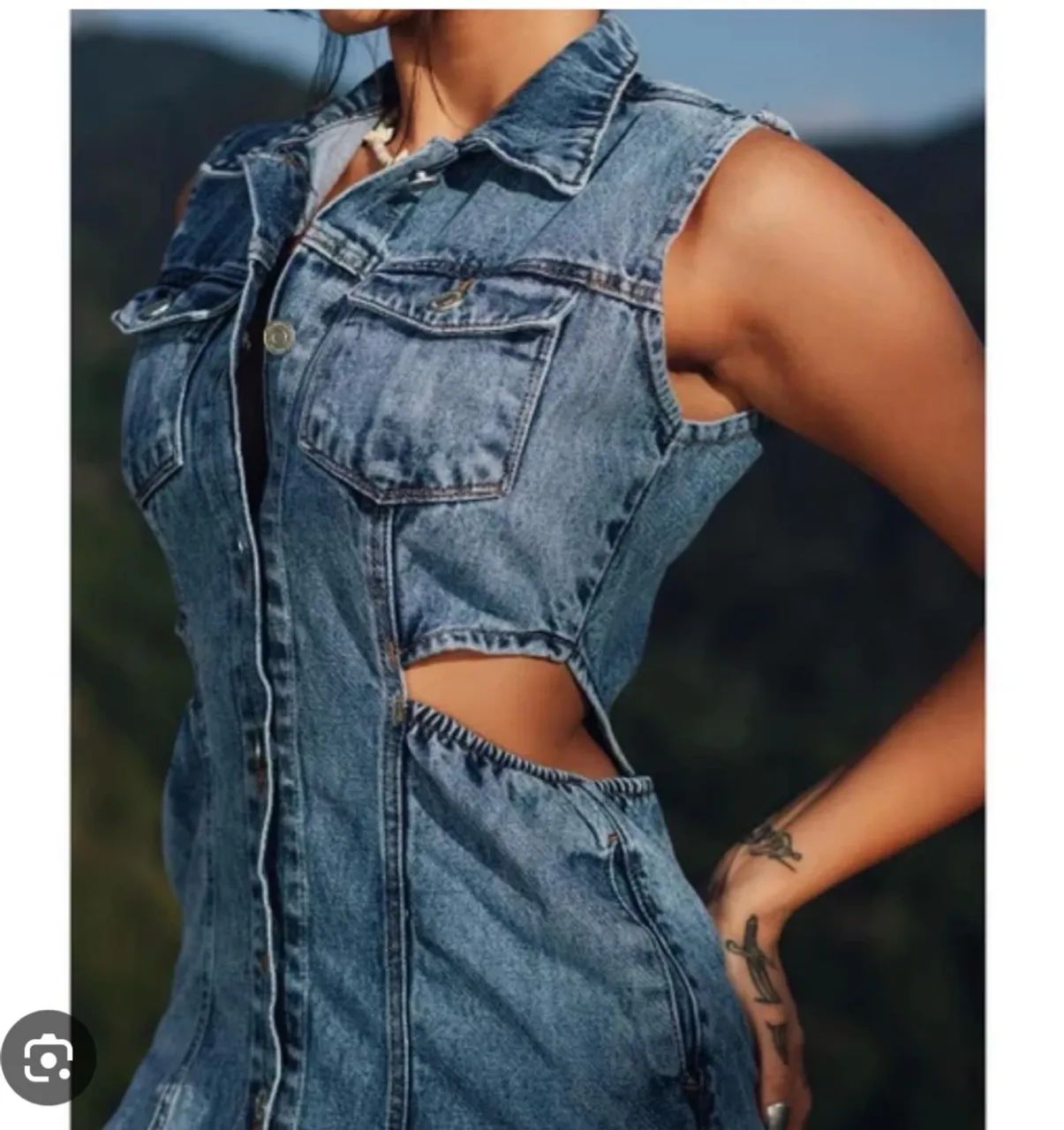 Vestido jeans Consciência 