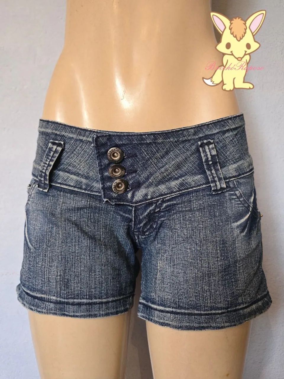 Shorts jeans cós baixo y2k 