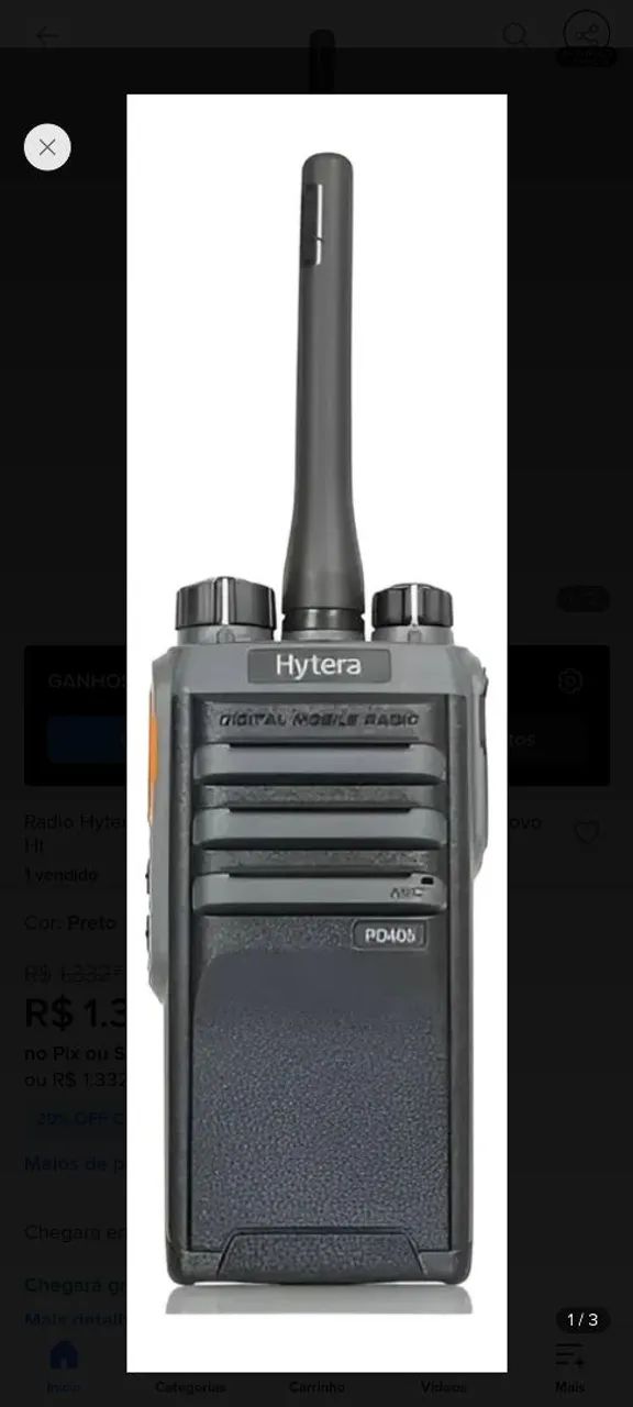 Rádio hytera pd 406