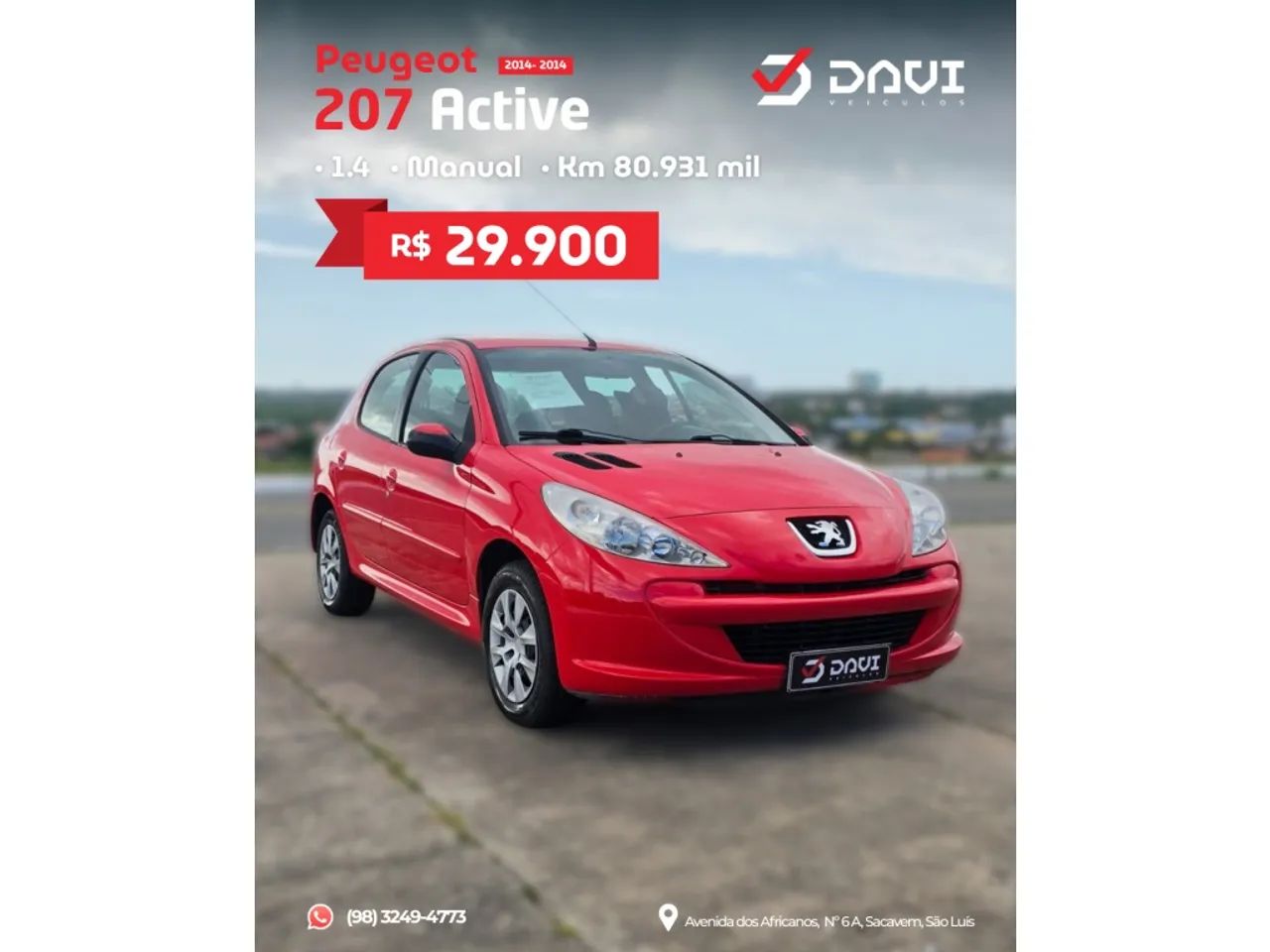 Peugeot 207 207 Active 1.4 Flex 8V 5p 2014