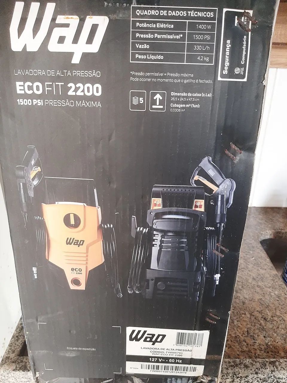LAVADORA DE ALTA PRESSÃO WAP ECOFIT 2200! SUPER CONSERVADA! - Foto 2