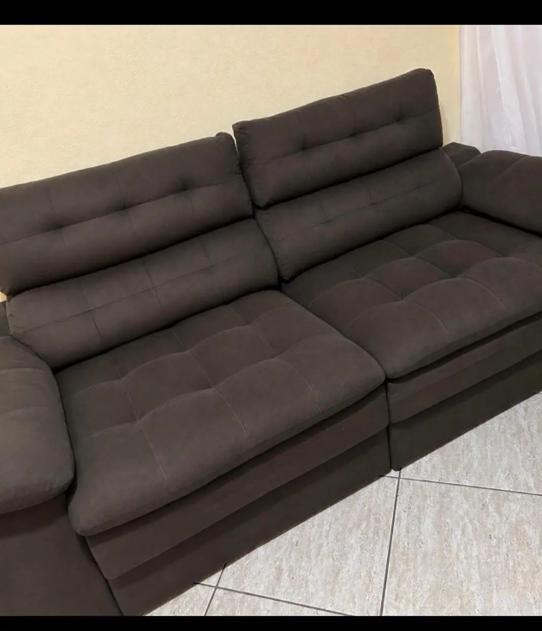 SOFÁ RETRÁTIL MARROM  
