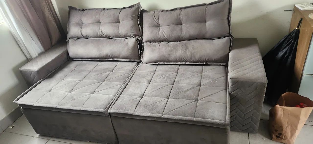 Sofá Cama Reclinavel 4 Lugares 2,40m - Foto 2