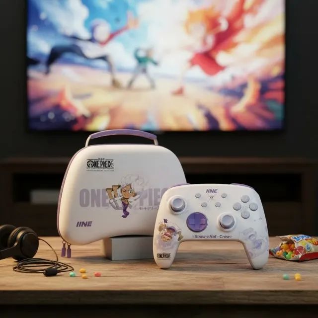 One Piece Luffy Deus Do Sol Pro Controller + Bag Branco  Edição Limitada 