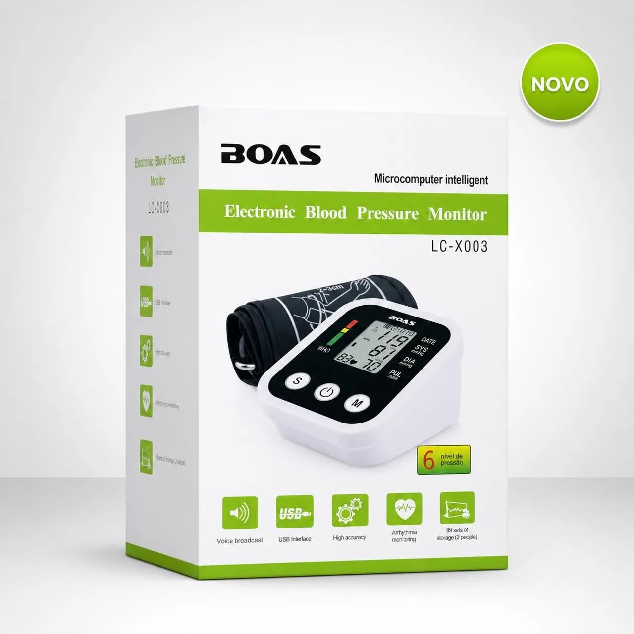 Aparelho Medidor de Pressão Digital de Braço BOAS LC-X003 - Foto 2