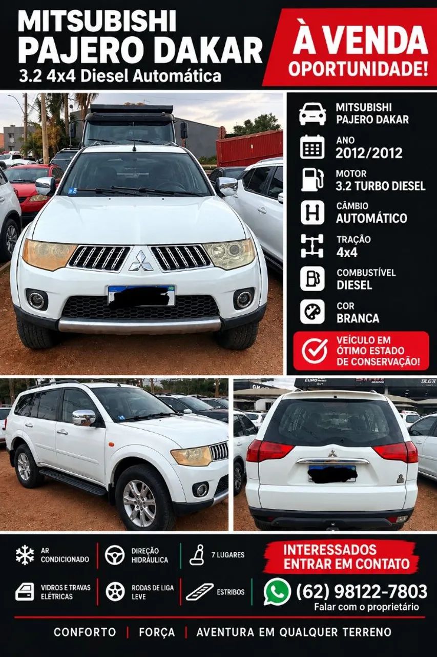 Mitsubishi Pajero Pajero DAKAR 3.2 4x4 T.I. Dies. 5p Aut. 2012