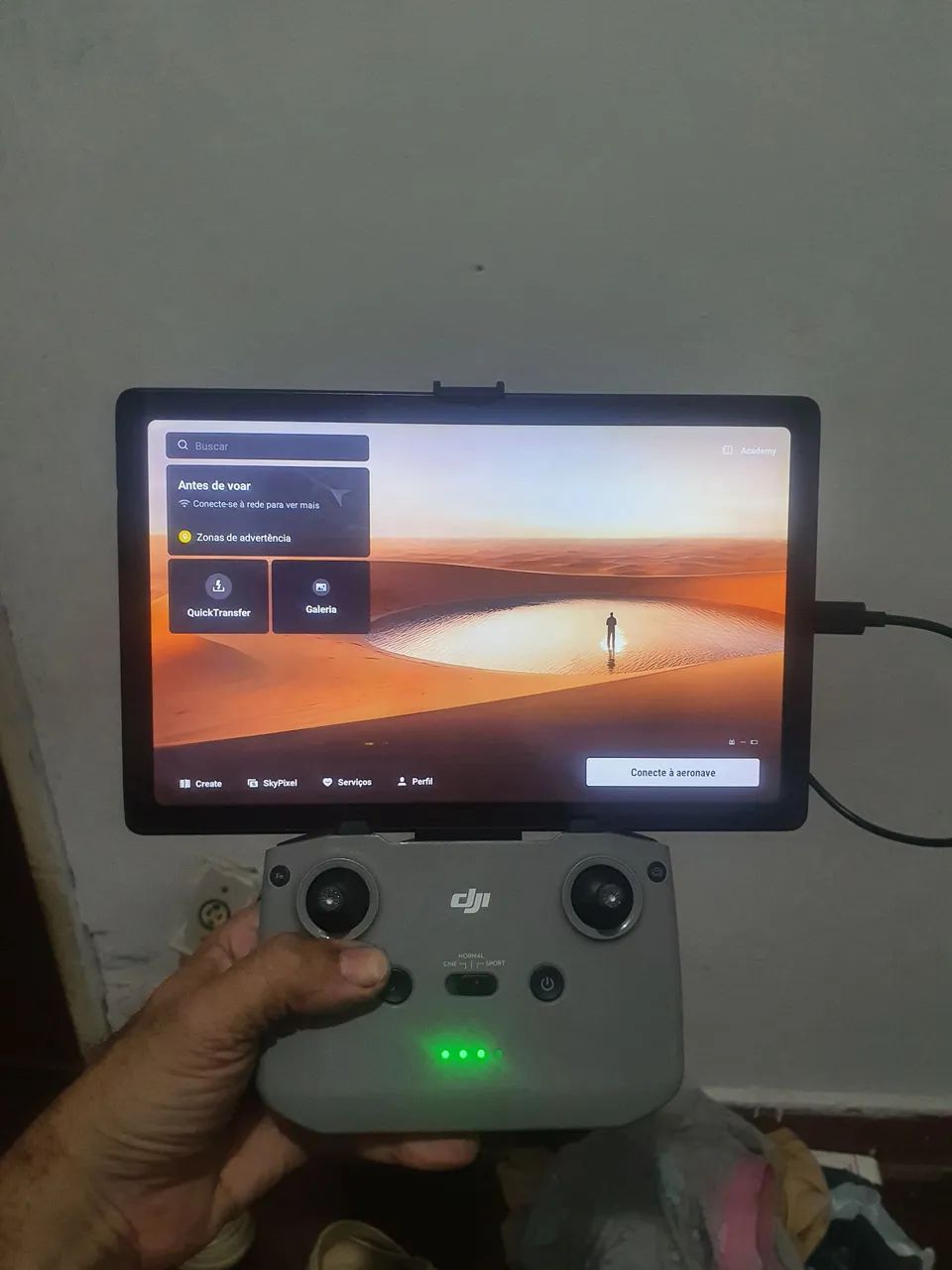 Controle dji com tablet 10``