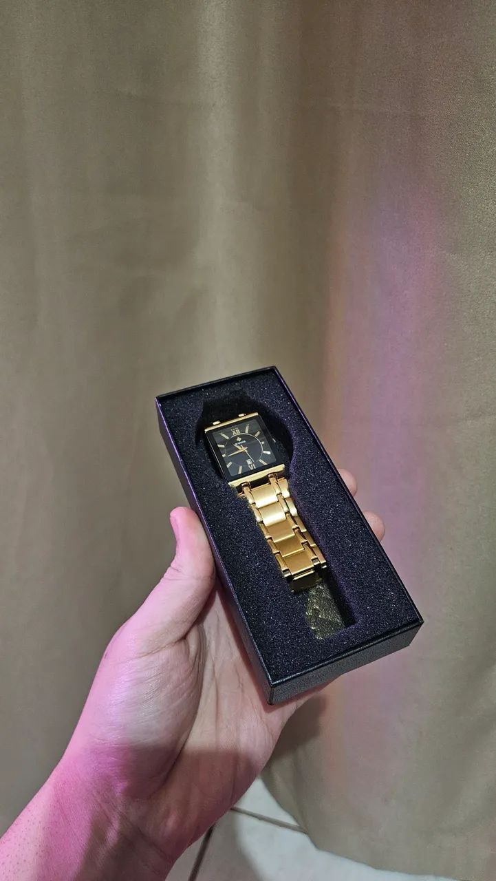 Relógio WWOOR dourado - IMPECÁVEL - Foto 2