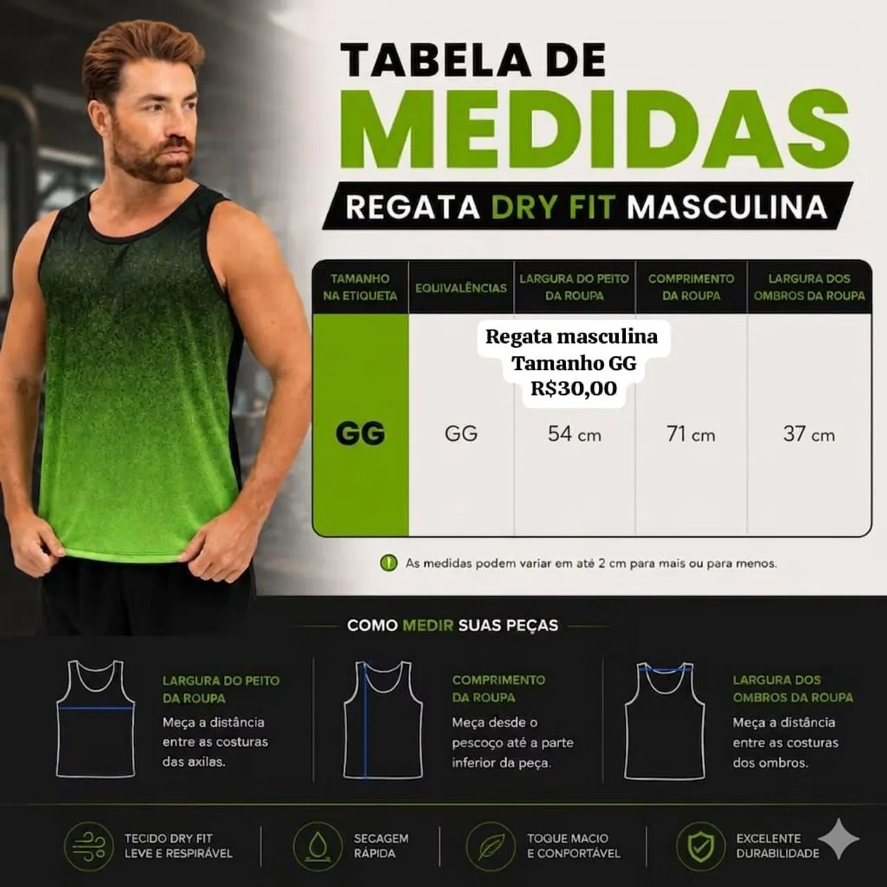 Regata masculina linha premium  - Foto 3