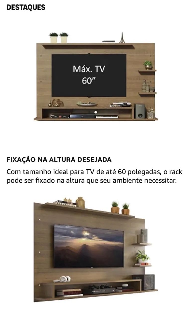Painel Tv Até 60 Polegadas Madesa Alfa - Foto 2
