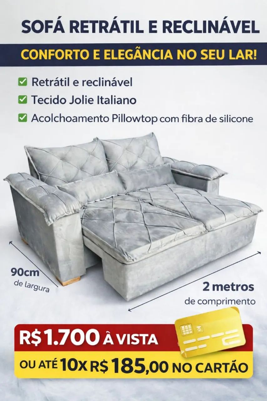 Sofá Retrátil Moscou 