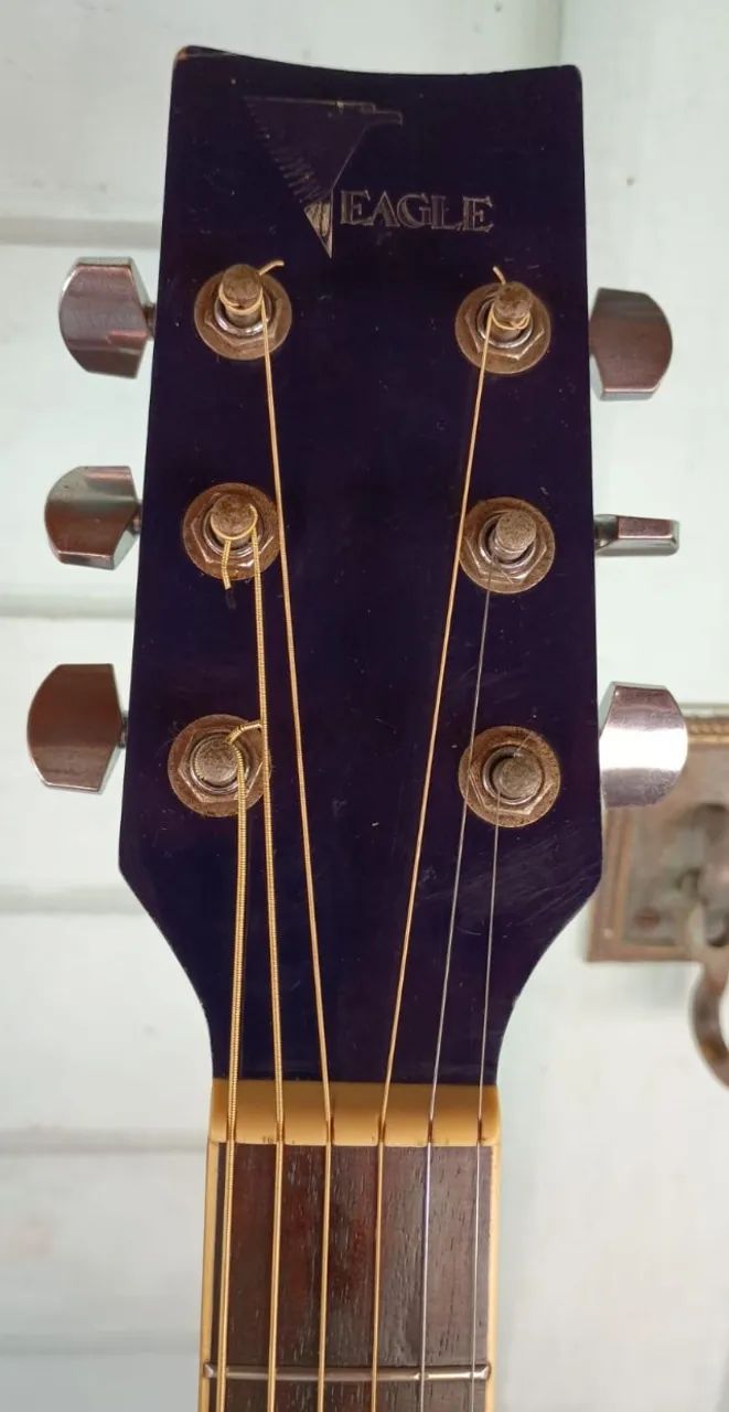 Violao Aço Folk Eletrico Eagle Ch 887 Sb Destro - Foto 2