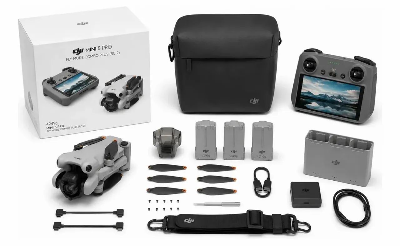 Drone DJI Mini 5 Pro Fly More Combo Plus (Com tela)