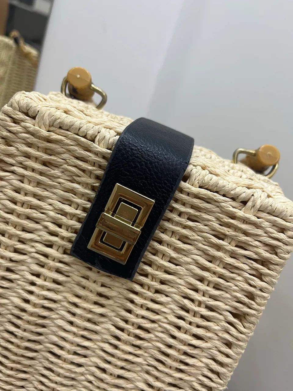 Bolsa estruturada palha  - Foto 4