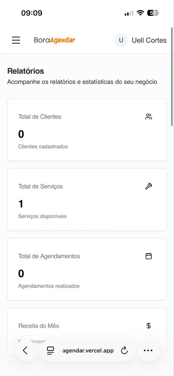 Sistema de agendamento de serviços 