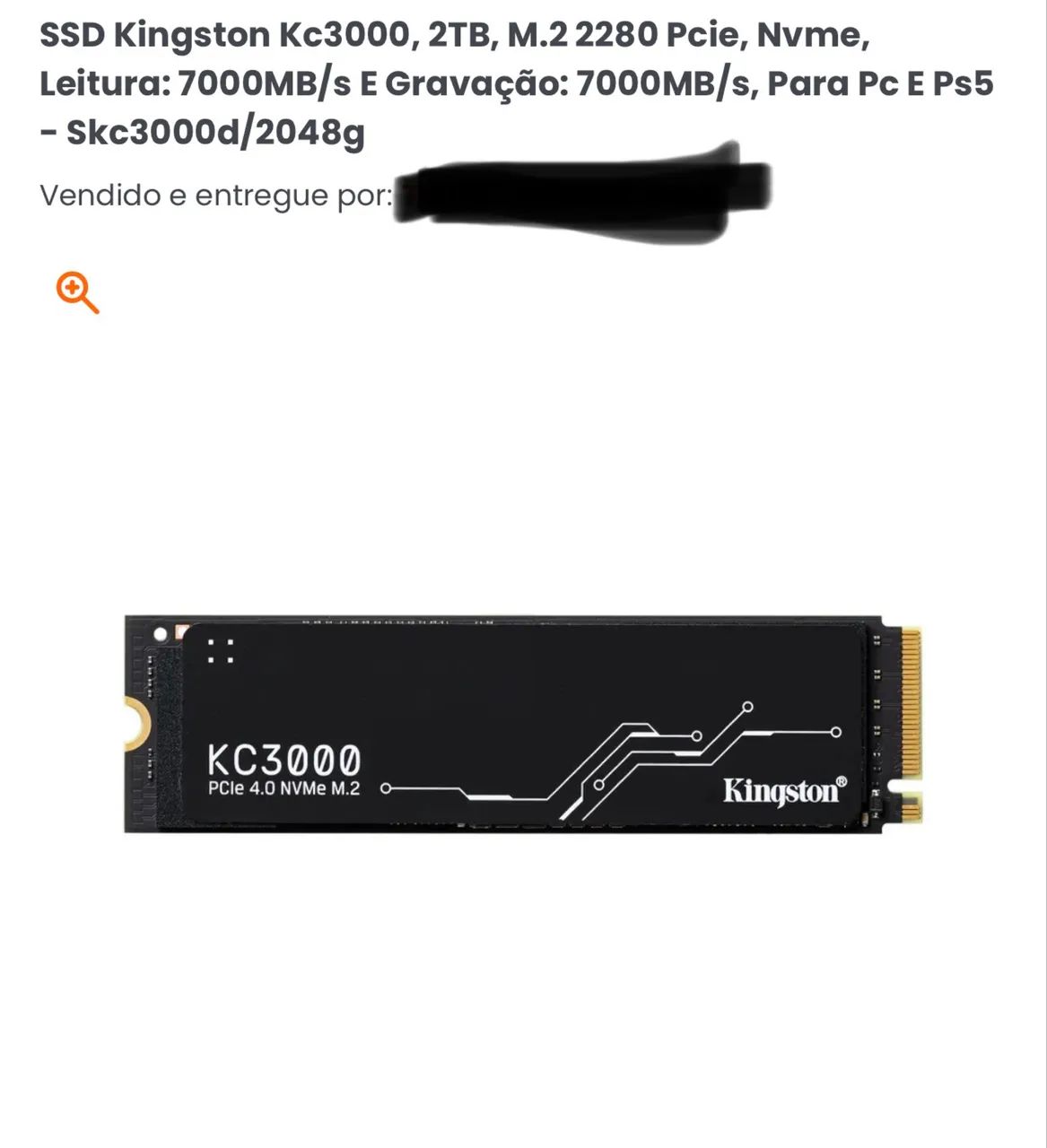 SSD NVME KC3000 2tb