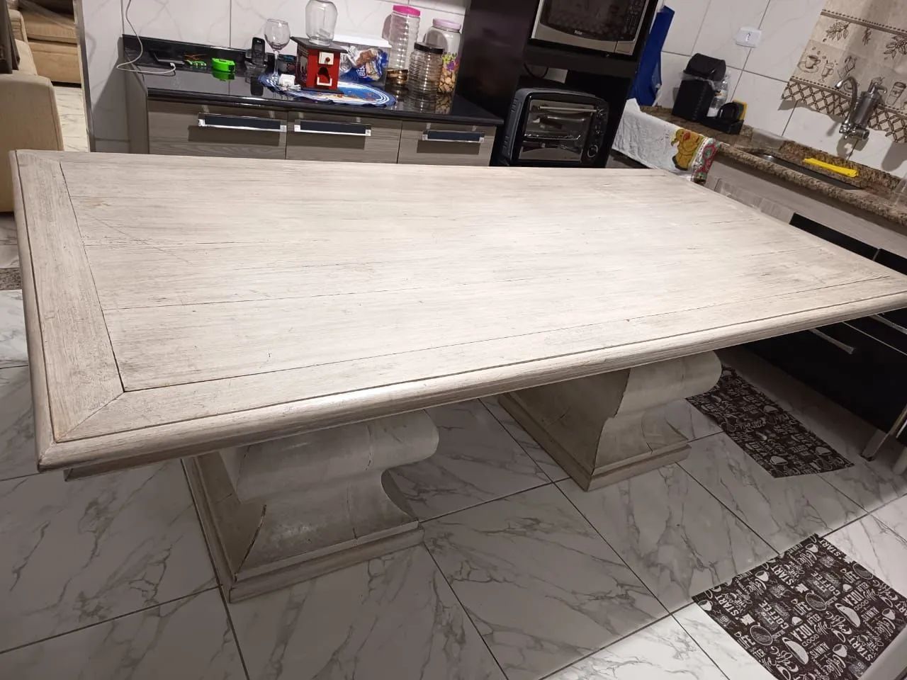 MESA E CADEIRAS MADEIRA MACIÇA  - Foto 3