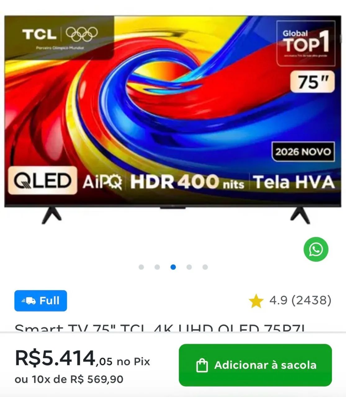 TELEVISÃO TCL Q LED 