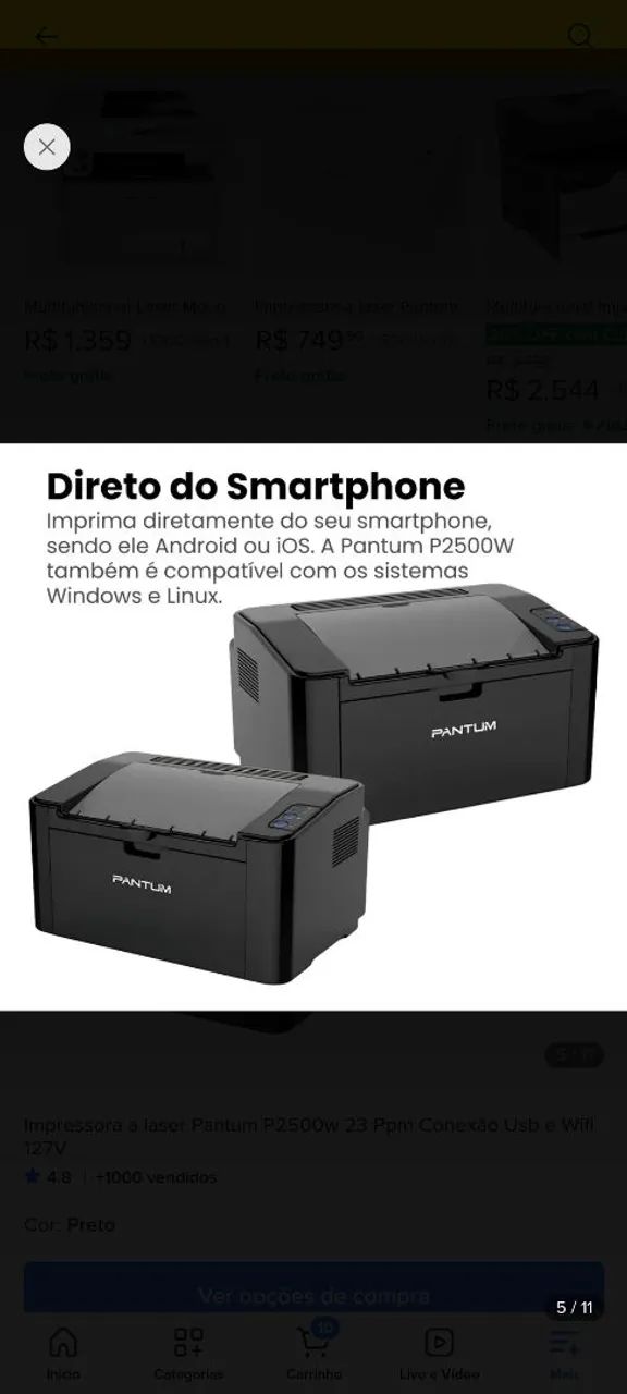 Impressora laser nova 220v