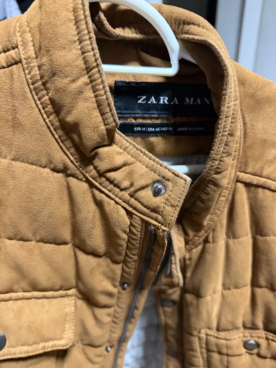 Jaqueta Zara Man Matelassê Caramelo - Roupas - Jardim Judith