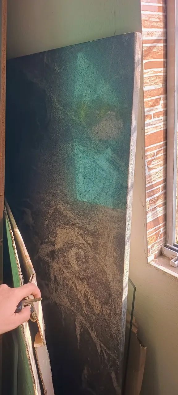 Tampo de mesa de mármore preta
