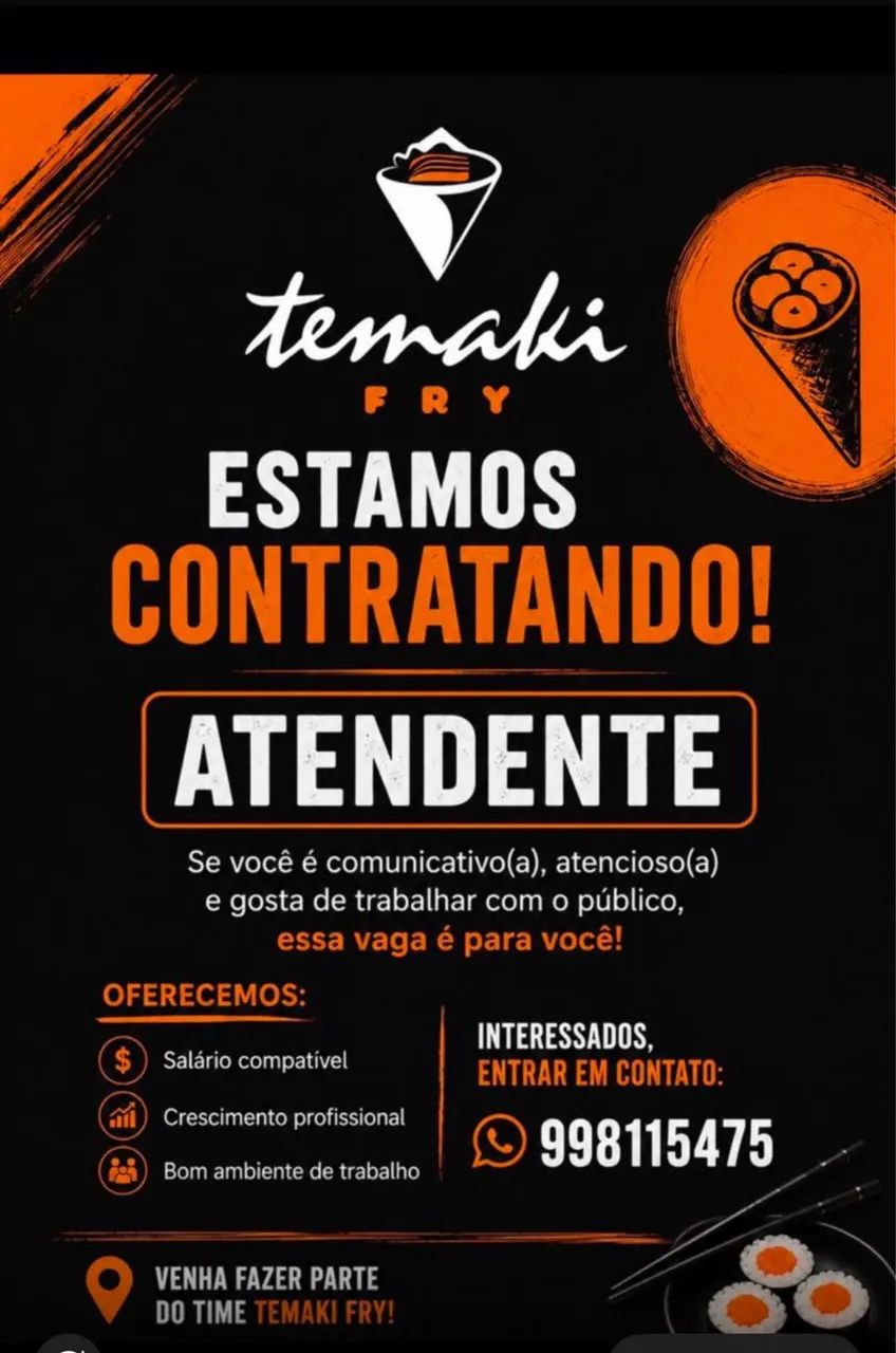 VAGA PARA ATENDENTE