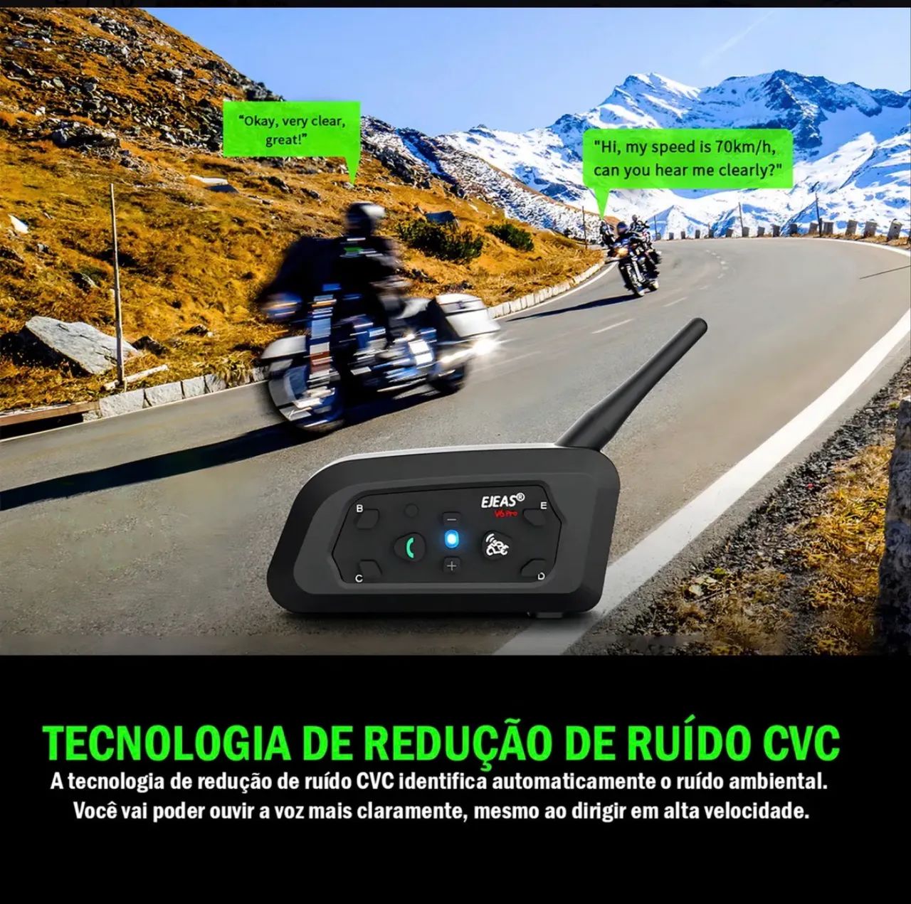 VENDO Par de Intercomunicador Moto Ejeas V6 Pro - Foto 6